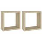 Vidaxl Wall Cube Shelves 2 Pcs Sonoma Oak 30X15X30 Cm
