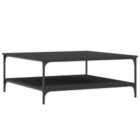 Vidaxl Coffee Table Black 100X100X40 Cm Engineered Wood