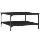 Vidaxl Coffee Table Black 80X80X40 Cm Engineered Wood