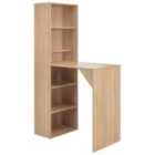 Vidaxl Bar Table With Cabinet Oak 115X59X200 Cm