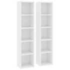 vidaXL Cd Cabinets 2 Pcs White 21X16X93.5cm Engineered Wood