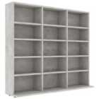 Vidaxl Cd Cabinet Concrete Grey 102X23X89.5 Cm Engineered Wood