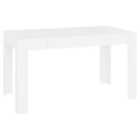 Vidaxl Dining Table White 140X74.5X76 Cm Engineered Wood