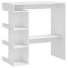 Vidaxl Bar Table With Storage Rack White 100X50X101.5 Cm Engineered Wood