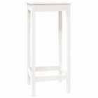 Vidaxl Bar Table White 50X50X110 Cm Solid Wood Pine