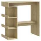 Vidaxl Bar Table With Storage Rack Sonoma Oak 100X50X101.5 Cm Engineered Wood