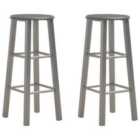 vidaXL Bar Stools 2 pcs Anthracite MDF