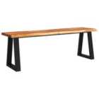 Vidaxl Bench With Live Edge 140 Cm Solid Wood Acacia