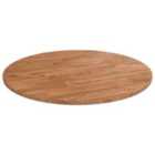 vidaXL Round Table Top Light Brown dia.40x1.5 cm Treated Solid Wood Oak