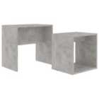 Vidaxl Coffee Table Set Concrete Grey 48X30X45 Cm Engineered Wood