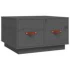 Vidaxl Coffee Table Grey 60X53X35 Cm Solid Wood Pine