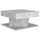 Vidaxl Coffee Table Concrete Grey 57X57X30 Cm Engineered Wood
