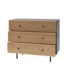 Gallery Oakley 3 Drawer Chest 400X900X750Mm