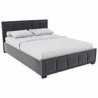 Vida Designs Vanita Double Fabric Bed, Dark Grey (2)