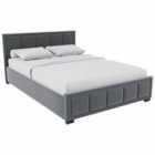 Vida Designs Vanita Double Fabric Bed, Light Grey (2)