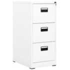 Vidaxl Filing Cabinet White 46X62X102.5 Cm Steel