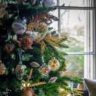 Crossland Grove Feather Bauble White/Natural (set Of 3) D100Mm