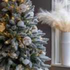 Crossland Grove Tula Bauble Marbled Bronze (set Of 3) D100Mm