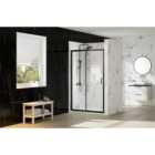 Nexa By MERLYN 6mm Framed Black Sliding Door Only - 1000mm