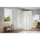 Nexa By MERLYN 6mm Framed Brushed Brass Side Panel Only - 1900 x 760mm