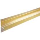 Multipanel Type D Brushed Brass Continuous H Joint - 2450mm