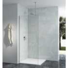 Nexa By Merlyn Brushed Brass Vertical Ceiling Bracing Bar for 8mm Wetroom Screens - 400mm