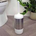Showerdrape Elite Collection White Chrome Toilet Brush & Holder