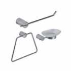 Showerdrape Vitality Chrome Collection 3 Piece Bathroom Accessory Set