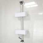 Showerdrape Elements Collection White Shower Caddy