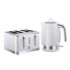 Russell Hobbs Inspire Kettle & 4 Slice Toaster White 24360_bu