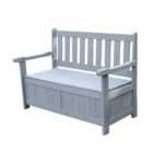 Jack Stonehouse Grey Enclosed Wooden Garden Storage Bench