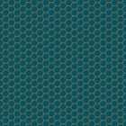 CONTOUR HEXAGON LATTICE TEAL WALLPAPER