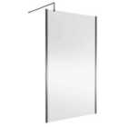 nuie 1200mm Wetroom Screen Outer Frame 1850x8mm - Silver