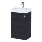 nuie 500mm Basin & WC Unit - Charcoal Black