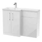 nuie Arno 1100mm Left Hand Combination - Gloss White