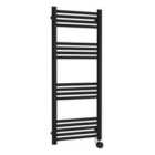 Nuie Electric Round Towel Rail 17 Bar 1200 X 500Mm Matt Black
