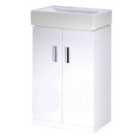nuie 450mm Floor Standing Basin Unit - Gloss White