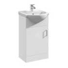 nuie 450mm Floor Standing Cabinet & Round Basin - Gloss White