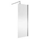 nuie Wetroom Screen 800x1850x8mm - Silver