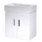 nuie 450mm Wall Hung Basin Unit - Gloss White