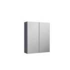 nuie 600mm Mirror Unit (50/50) - Satin Grey
