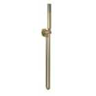 nuie Shower Accessories Outlet Elbow, Parking Bracket, Flex and Handset - Brush Brass