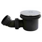 nuie 90mm Fast Flow Shower Waste - Black/Chrome