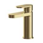 nuie Binsey Mono Basin Mixer with Push Button Waste - Brushed Brass
