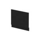 nuie Straight End Panel & Plinth (700mm) - Charcoal Black