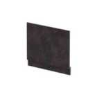 nuie Straight End Panel & Plinth (700mm) - Metallic Slate