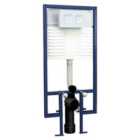 nuie Dual Flush Conc Cist Frame Square Plate - White