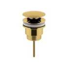 nuie Universal Push Button Basin Waste Slotted & Un-Slotted - Brushed Brass