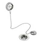 nuie Retainer Bath Waste Brass & Ball Chain - Chrome