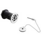 nuie Contract Basin Waste Brass Plug & Ball Chain - Chrome